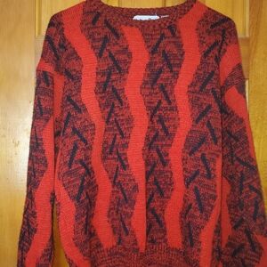 Vintage 80's Matix Red and Black Crewneck Sweater
